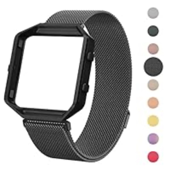 NEW Crodi Fitbit Blaze Band Stainless Steel Unisex Large Dark Grey - Picture 1 of 5